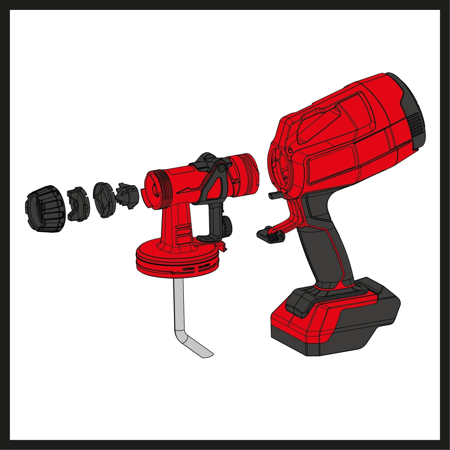 Einhell Power Tools 18V Cordless HVLP Handheld Paint Sprayer