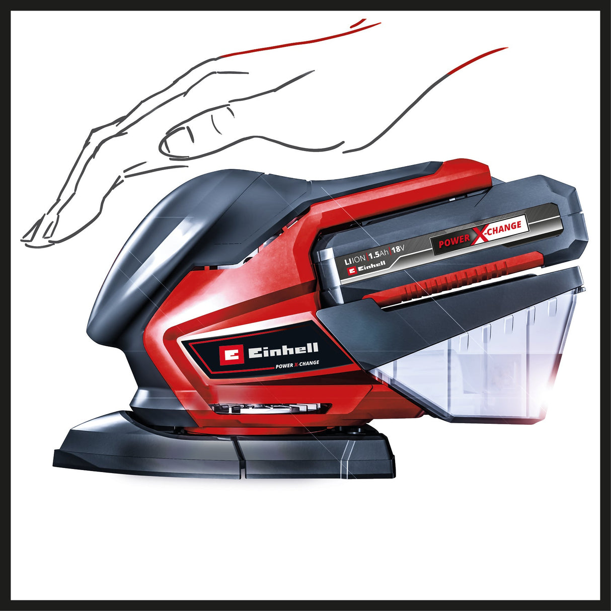 Einhell Power Tools 18V Cordless Palm Detail Sander