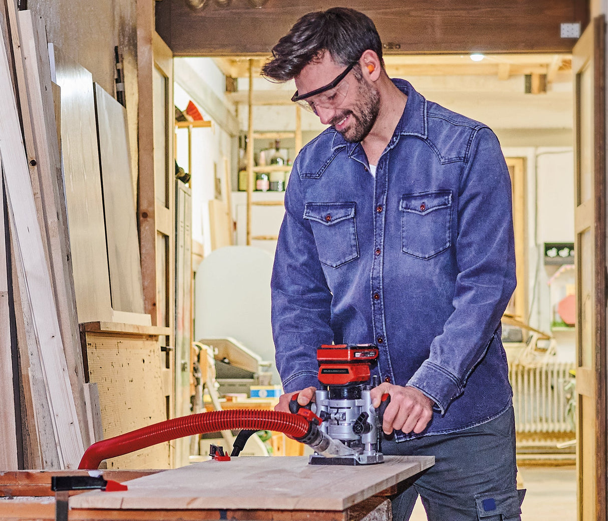 Einhell Power Tools 18V Cordless Router w/Fixed & Plunge Base- Brushless