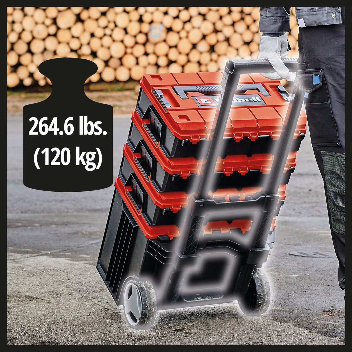 Einhell Power Tools E-case L Large Rolling Tool Case