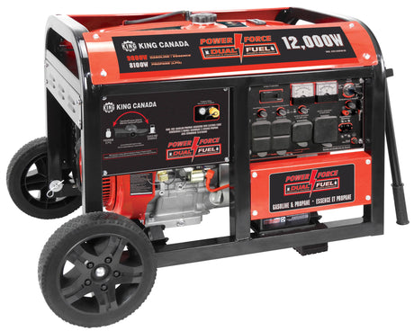 King Canada 12000 Gasoline/Propane Generator - King Canada - KCG-12001GE-DF