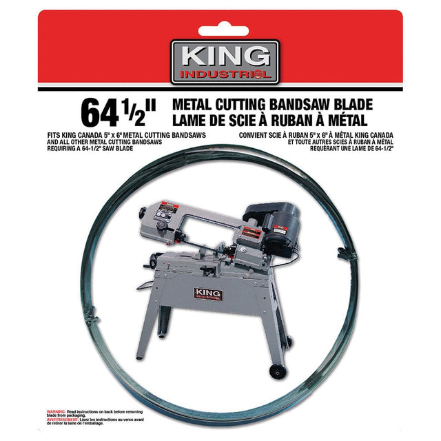 King Canada 64-1/2in x .025in x 1/2in - 10 TPI Metal Cutting Bandsaw Blade (KBB-115-10)