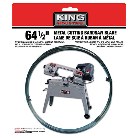 King Canada 64-1/2in x .025in x 1/2in - 18 TPI Metal Cutting Bandsaw Blade (KBB-115-18)