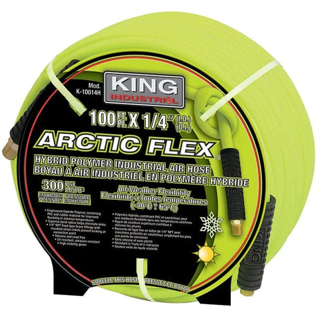 King Canada Industrial Air Hose, Hybrid Polymer, 1/4in x 100ft - King Canada (K-10014H)