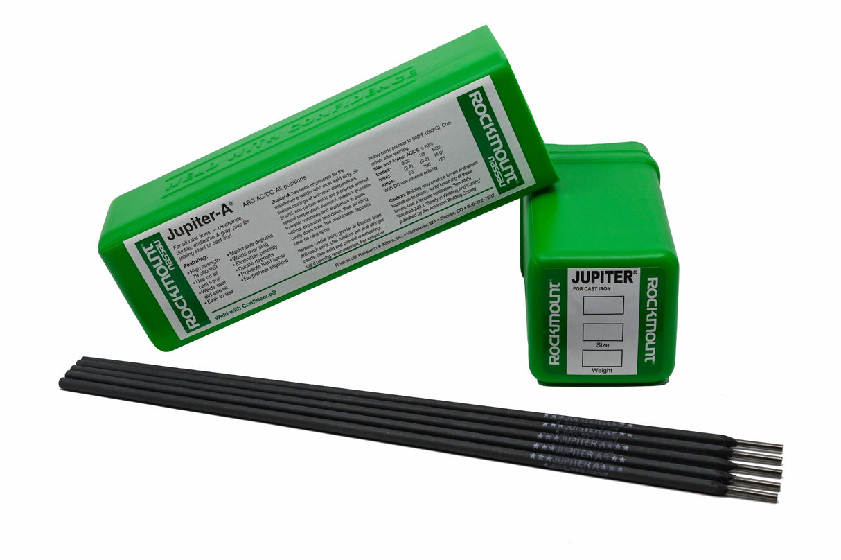 Rockmount 1/8" Jupiter A – General-Purpose Electrodes, Dirty and Oil-Soaked Cast Iron Repairs