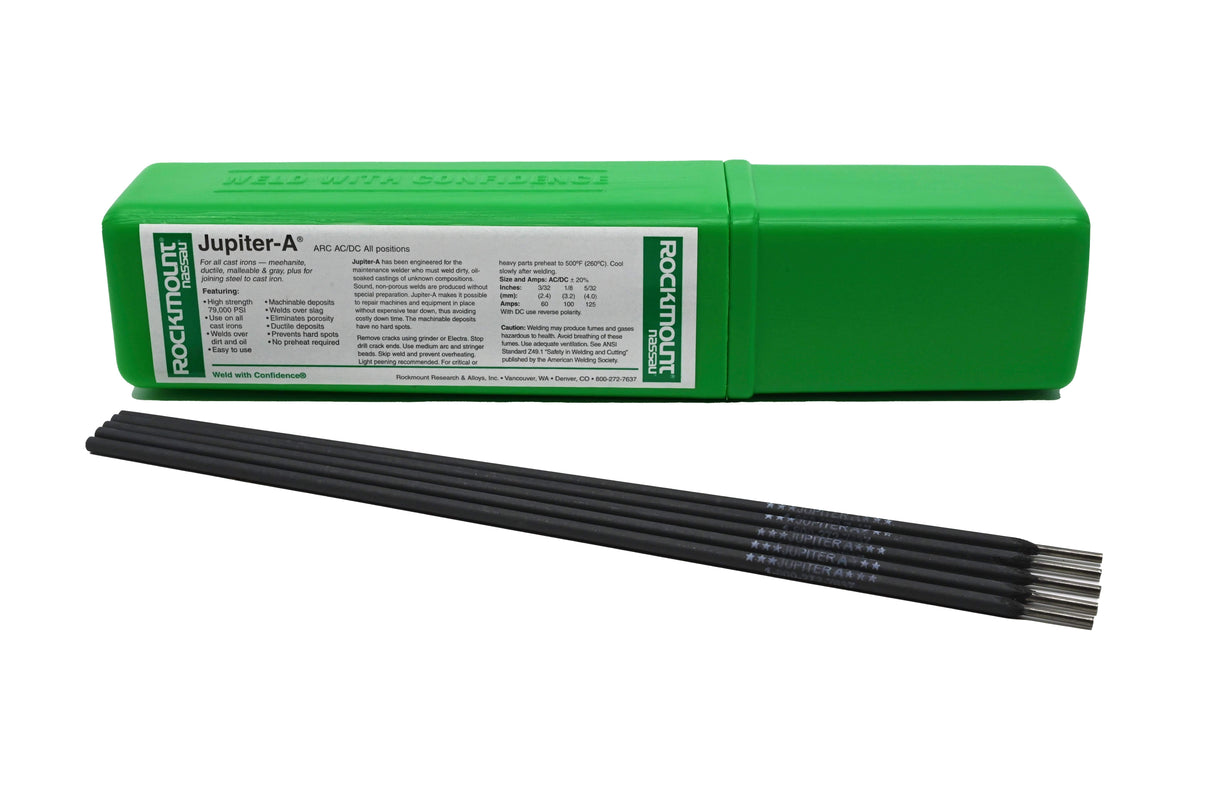 Rockmount 1/8" Jupiter A – General-Purpose Electrodes, Dirty and Oil-Soaked Cast Iron Repairs