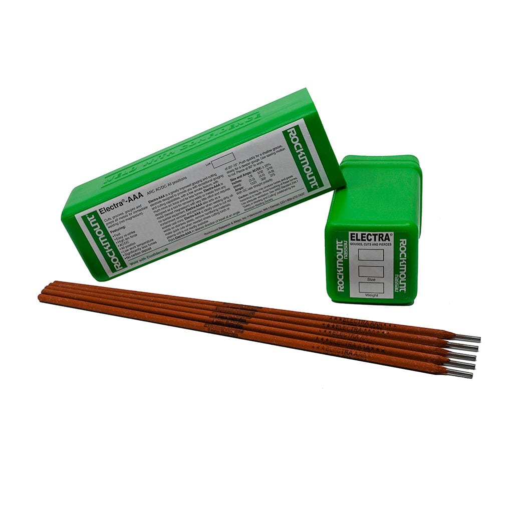 Rockmount Electra AAA Arc Cutting Rods – Gouging, Weld Removal & Contaminant Cleaning (AC/DCEN)