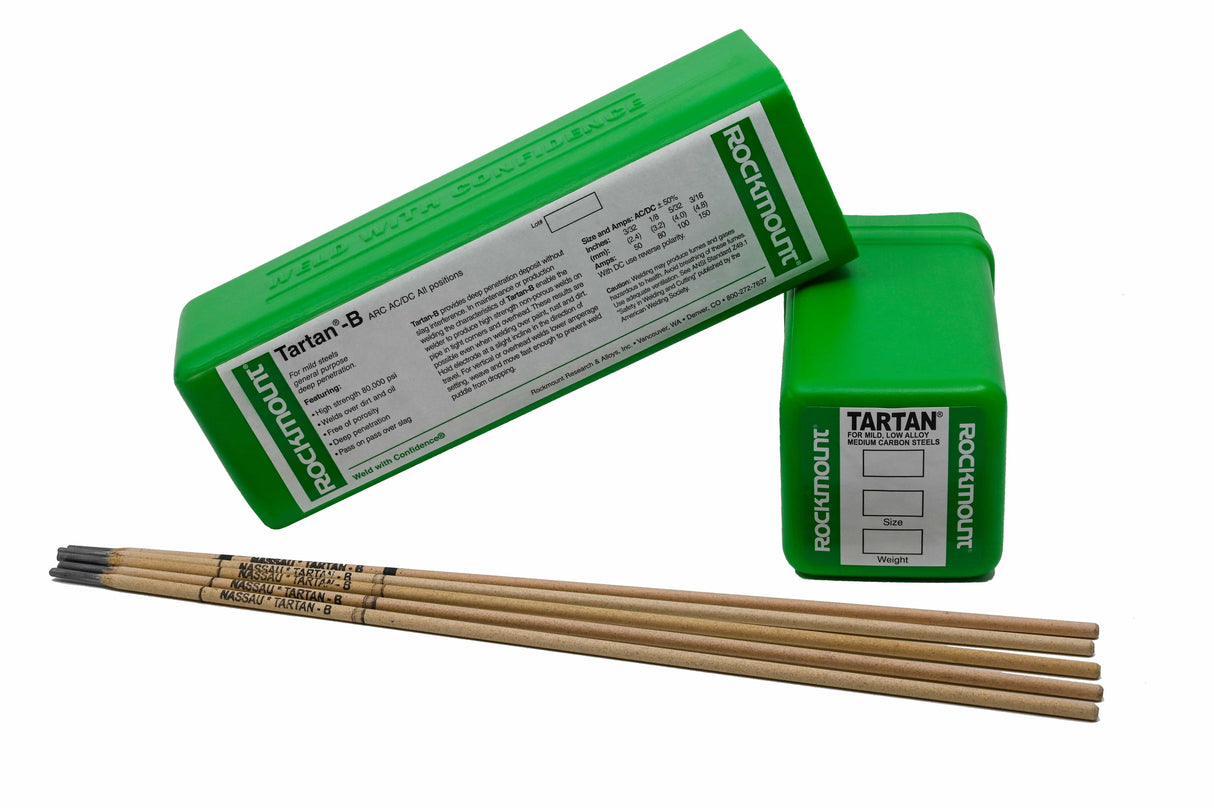 Rockmount Tartan B Arc Welding Rods – Deep Penetration, Dirty, Galvanized, and Oily Mild Steels (SMAW)
