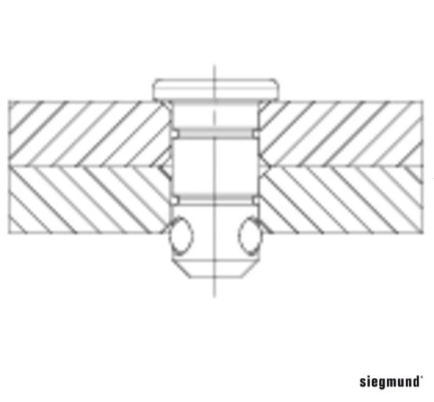 Siegmund Short & Flat Fast Clamping Bolt (Burnished) 2-160522