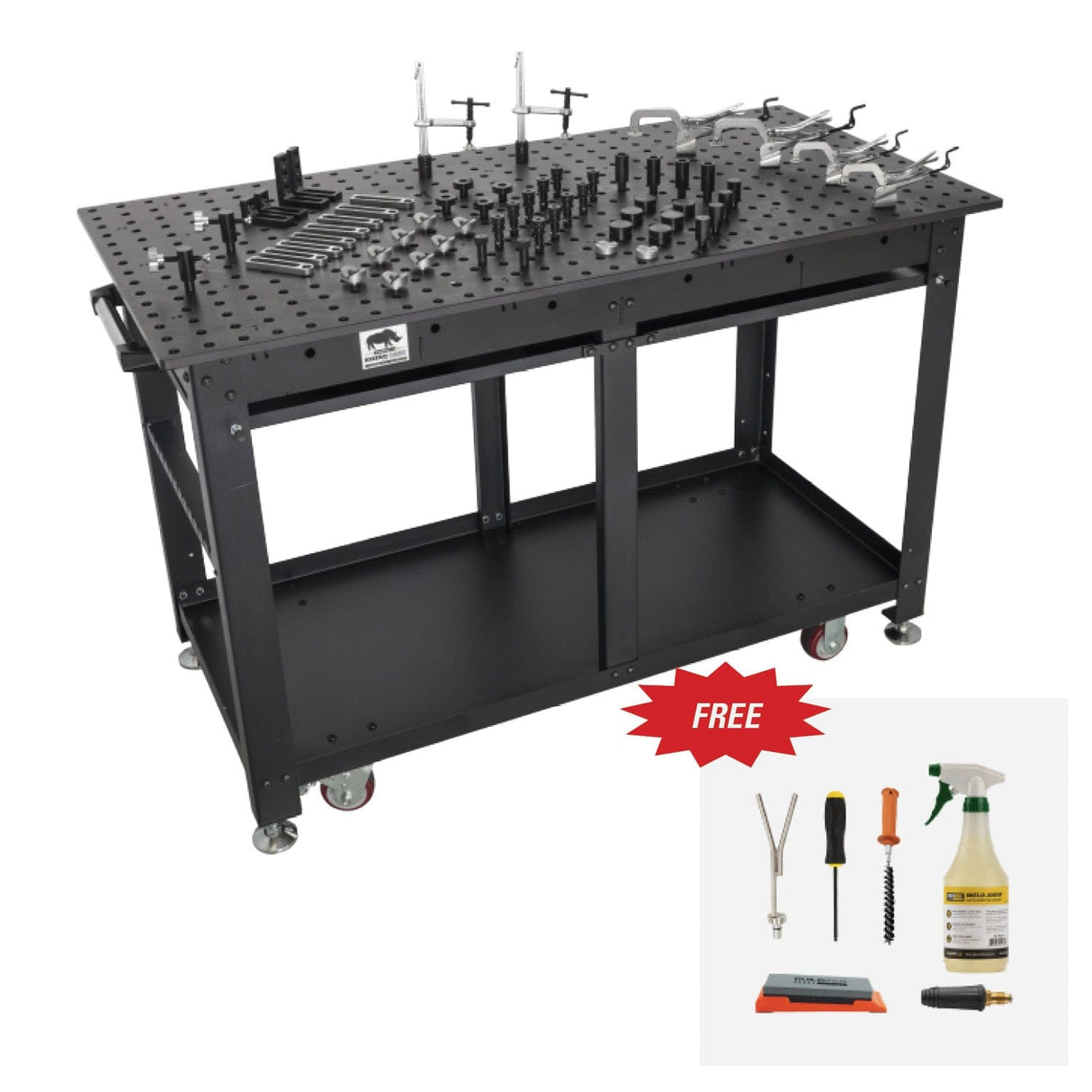 Stronghand 60in. x 30in. Rhino Cart w/ Fixturing Package, Free Maintenance Kit
