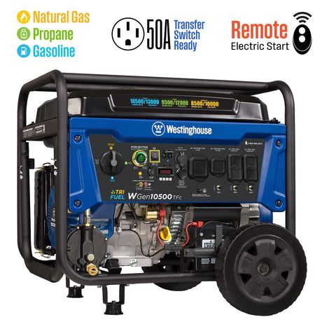 Westinghouse Generators Westinghouse 10,500 Watt Portable Generator - Tri-Fuel (wGen10500TFc)
