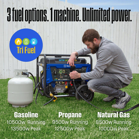 Westinghouse Generators Westinghouse 10,500 Watt Portable Generator - Tri-Fuel (wGen10500TFc)