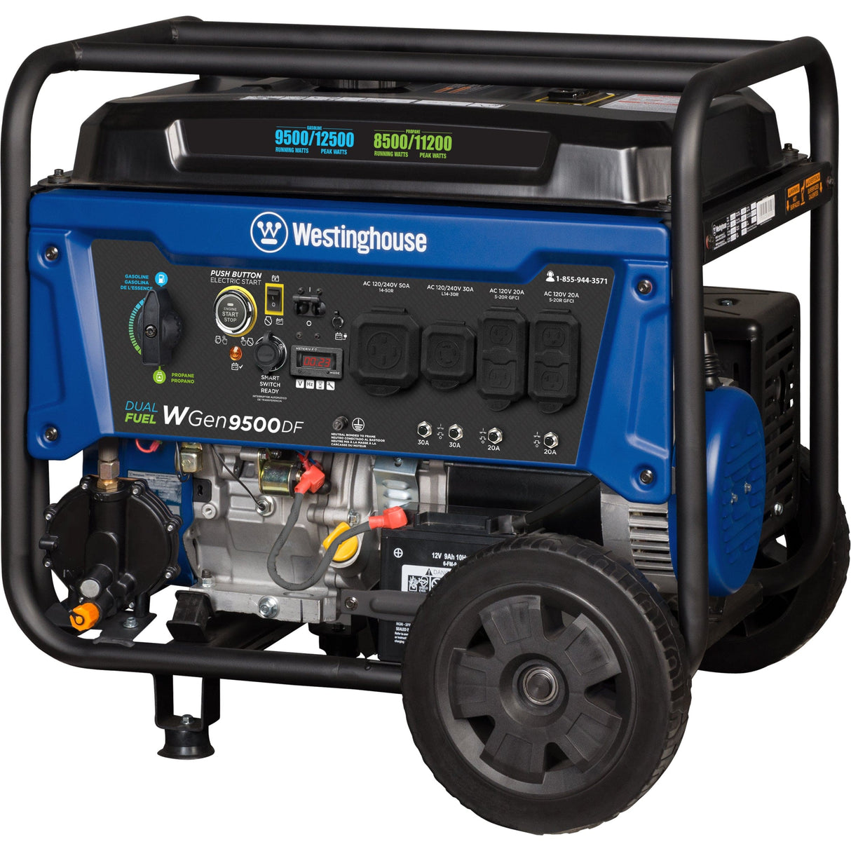 Westinghouse Generators Westinghouse 9500DF - 9500 Watt Dual Fuel Generator