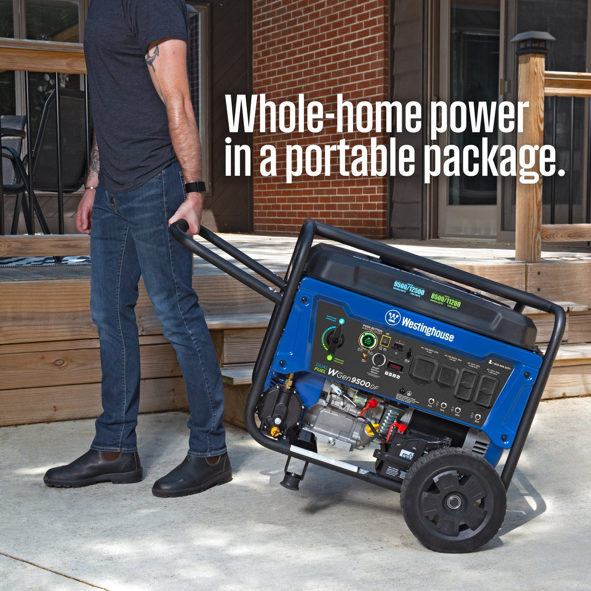 Westinghouse Generators Westinghouse 9500DF - 9500 Watt Dual Fuel Generator
