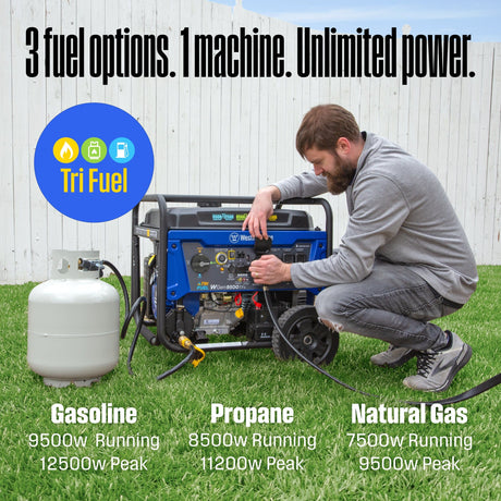 Westinghouse Generators Westinghouse 9500TFc Watt Generator - TriFuel