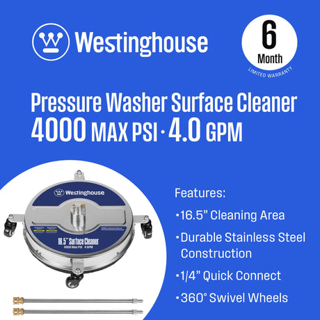 Westinghouse Westinghouse 16.5in Stainless Steel Surface Cleaner (PWSCSS)