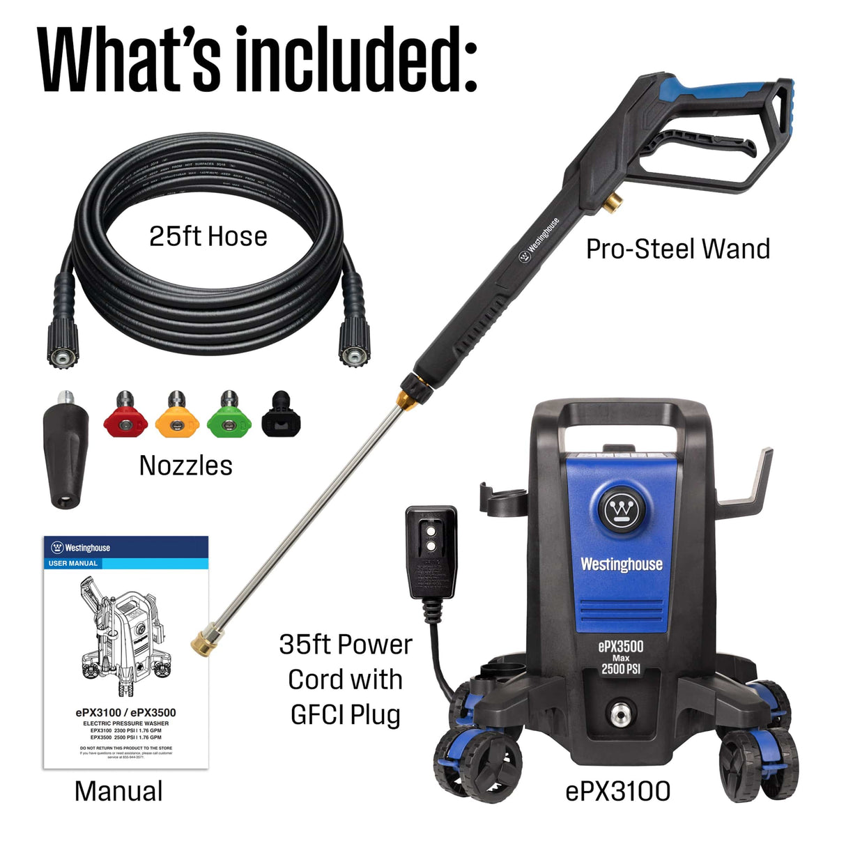 Westinghouse Westinghouse 2500 PSI Electric Pressure Washer (ePX3500)