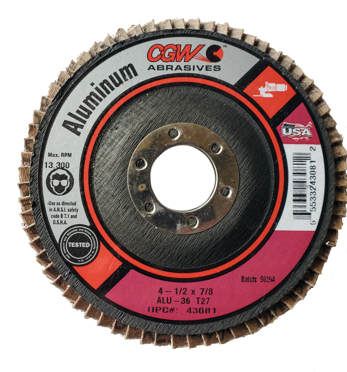 CGW Consumables CGW 35622 4.5" Metal & Steel Cutting Disc