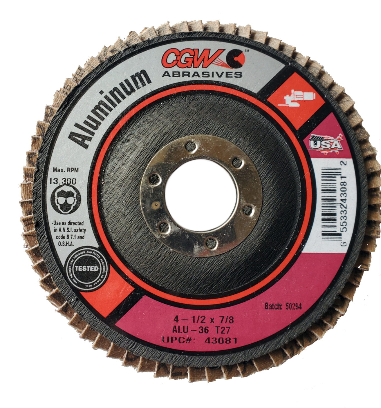 CGW Consumables CGW 35622 4.5" Metal & Steel Cutting Disc