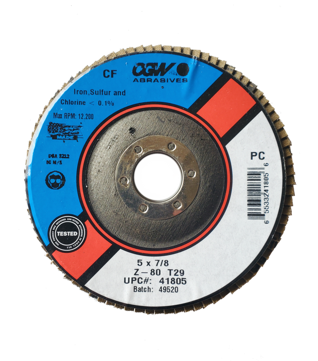 CGW Consumables CGW 41805 5" 80 Grit Flap Disc