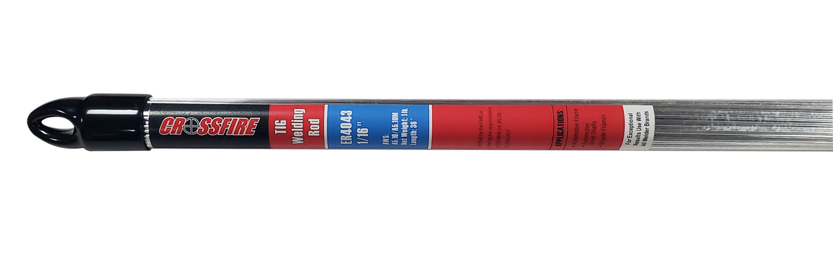 Crossfire Welders Consumables 1/16" ER4043 ALSi5 Aluminum TIG Rod 1/16" 1lb Tube
