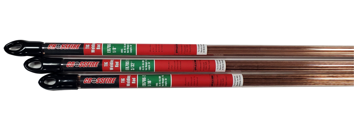 Crossfire Welders Consumables ER70S-2 3/32" Mild Steel TIG Rod 1lb Tube