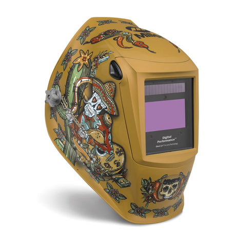Crossfire Welders Miller Digital Performance Desert Skull Welding Helmet — ClearLight 4x
