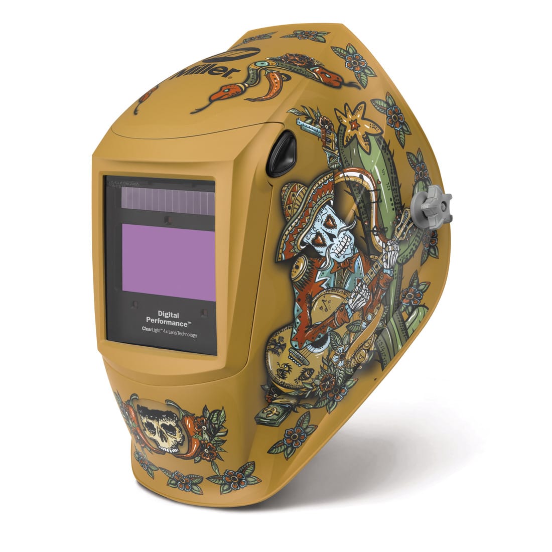Crossfire Welders Miller Digital Performance Desert Skull Welding Helmet — ClearLight 4x