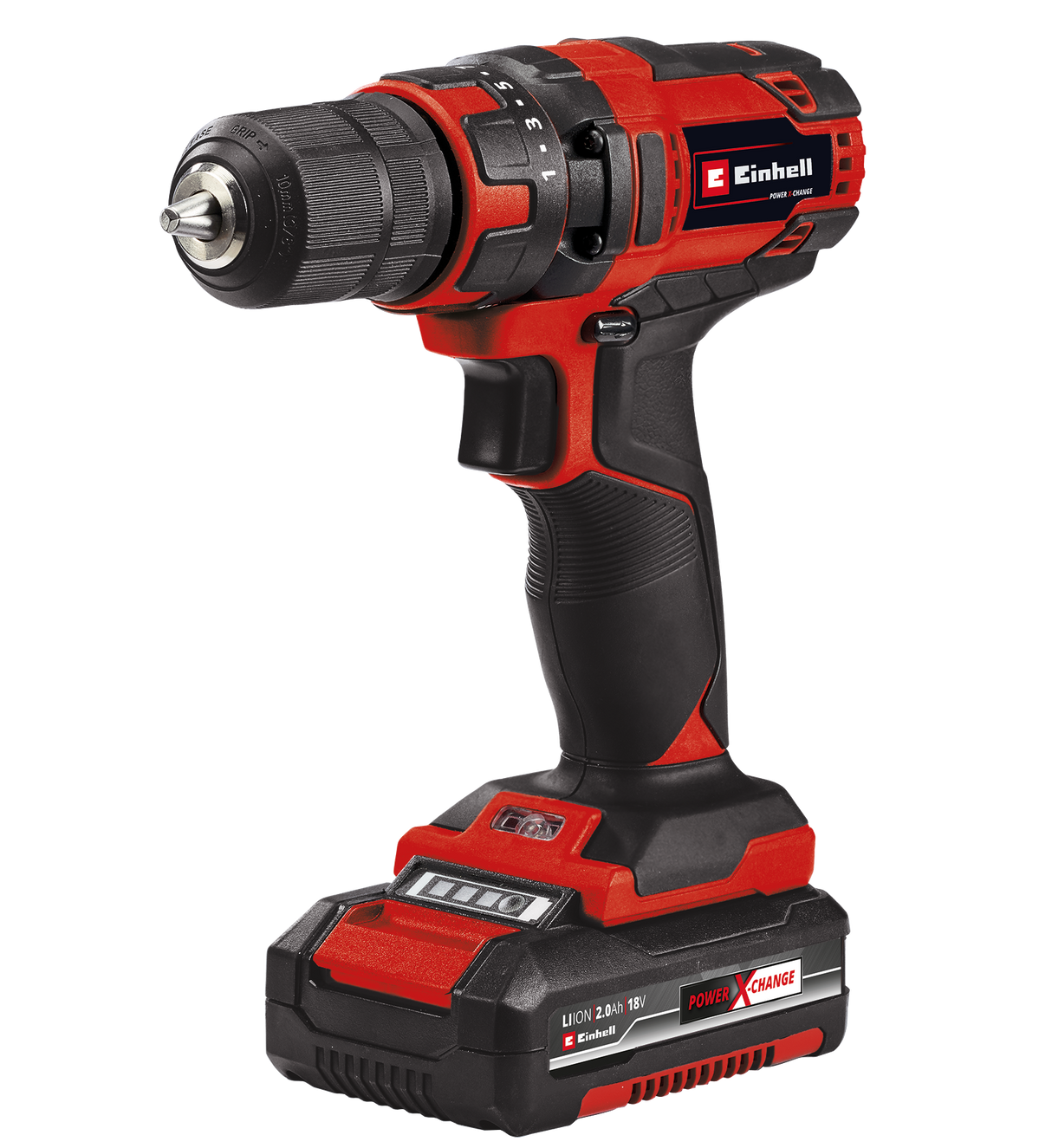 Einhell Power Tools 18V 3/8” Cordless Drill Driver Kit with 2.0 Ah battery and charger