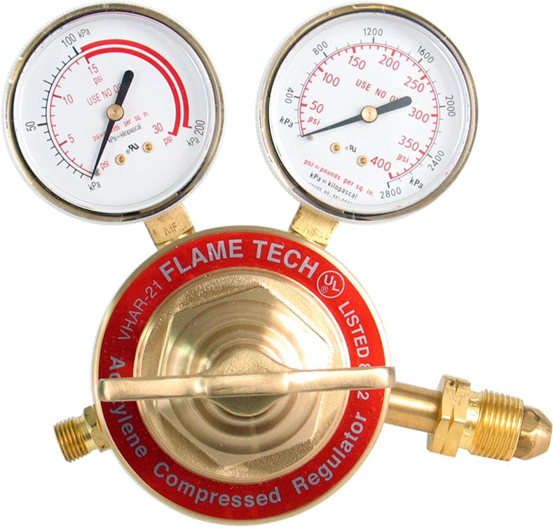 Flame Tech Welding Accessories Acetylene Regulator Heavy Duty, Flame Tech (VHAR-21)