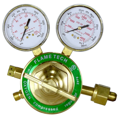 Flame Tech Welding Accessories Oxygen Regulator Heavy Duty, Flame Tech (VHOR-21)