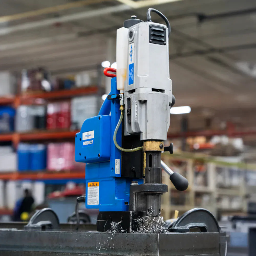 Hougen 2 Spd/Power Feed/ Coolant HMD927 Power Feed Magnetic Drill