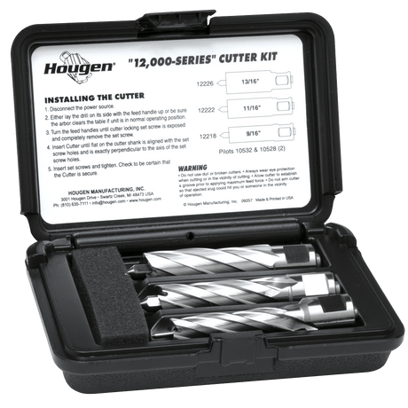 Hougen Cutter Kit "12,000-Series" Annular Cutter Kit - 1" Depth