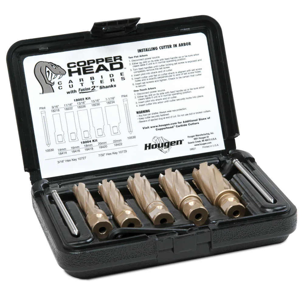 Hougen Cutter Kit Copperhead™ Carbide Annular Cutter Kit - Fractional