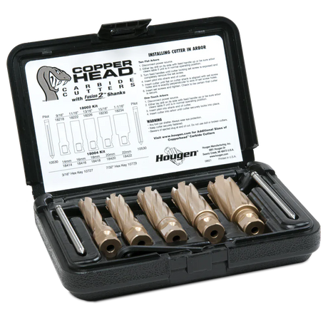 Hougen Cutter Kit Copperhead™ Carbide Annular Cutter Kit - Fractional