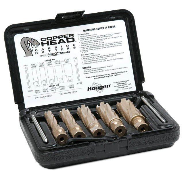 Hougen Cutter Kit Copperhead™ Carbide Annular Cutter Kit - Fractional
