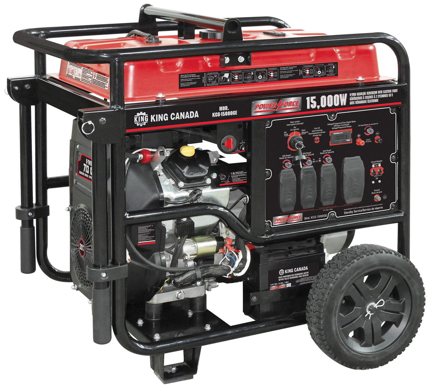 Portable Gas Generator- 15000W -King Canada - Free Shipping – Crossfire ...