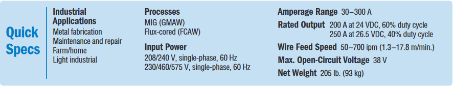 Miller MIG Welder Millermatic 252 MIG Welder - 208V/230V Single Phase - (907321)