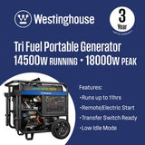 Westinghouse Generators Westinghouse 14,500 Watt Generator - TriFuel (wGEN14500TFc)