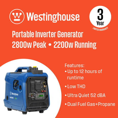 Westinghouse Generators Westinghouse 2800DFc Inverter Generator