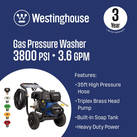 Westinghouse Pressure Washers Westinghouse HD 3800 PSI Pressure Washer (WPX3800)