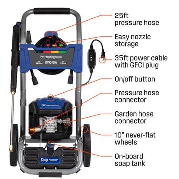 Westinghouse Pressure Washers Westinghouse WPX3400e Electric Pressure Washer