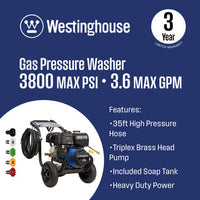 Westinghouse Pressure Washers Westinghouse WPX3800 Pressure Washer