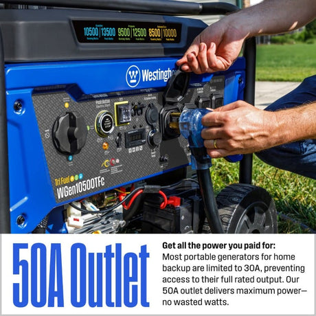 Westinghouse Tri-Fuel Generators Westinghouse 10,500 Watt Portable Generator - Tri-Fuel (wGen10500TFc)