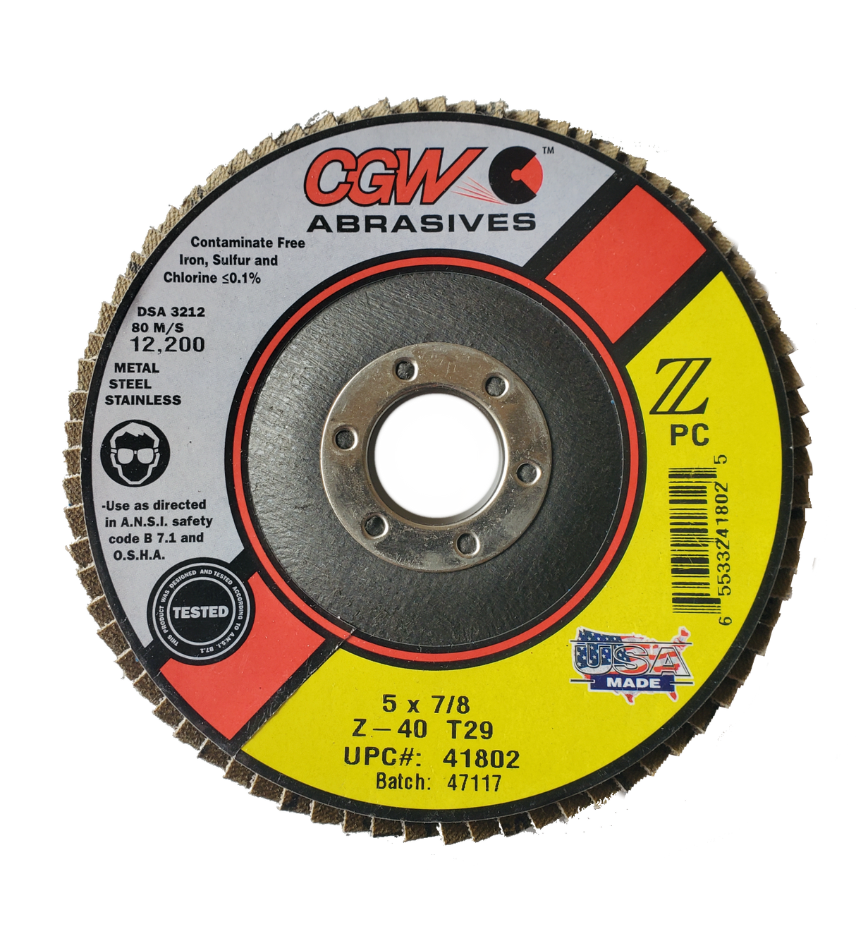 CGW Consumables CGW 41802 5" Flap Disc
