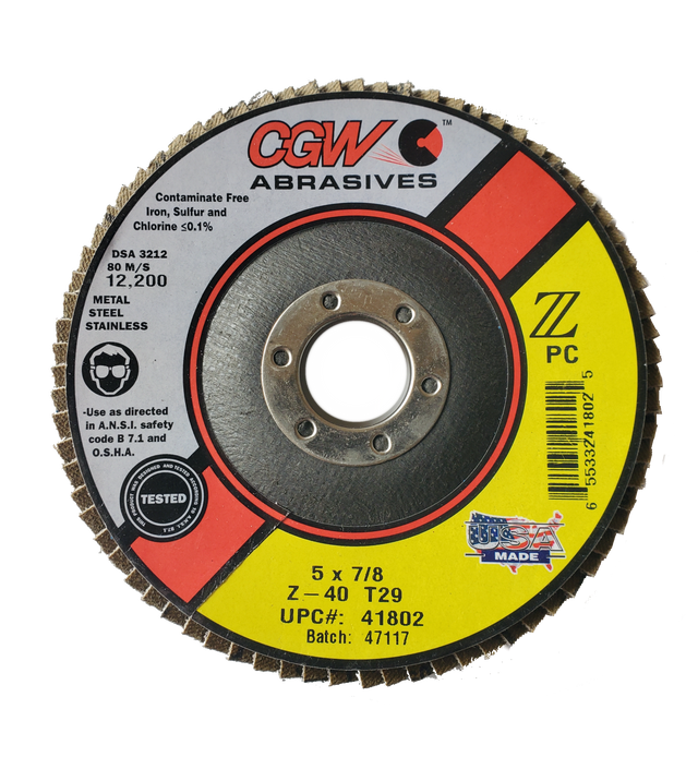 CGW Consumables CGW 41802 5" Flap Disc