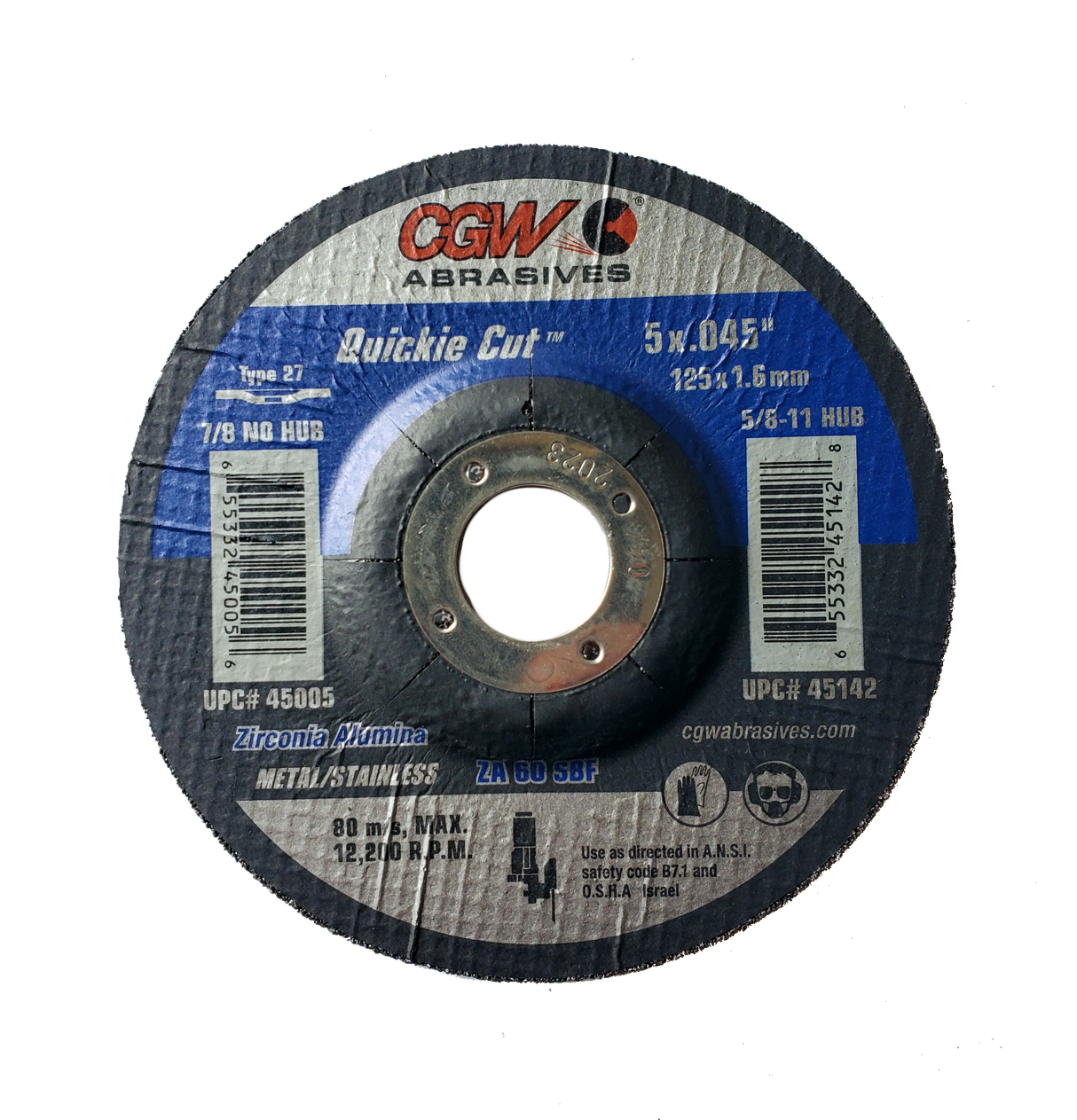 CGW Consumables CGW 45005 5" Quickie Cut Wheels