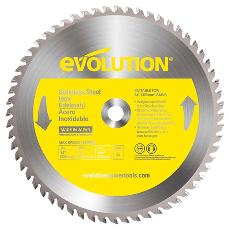 Evolution Power Tools 185mm Stainless Steel Cutting Saw Blade
